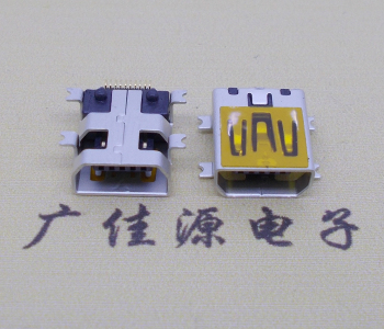 衢州迷你USB插座,MiNiUSB母座,10P/全贴片带固定柱母头