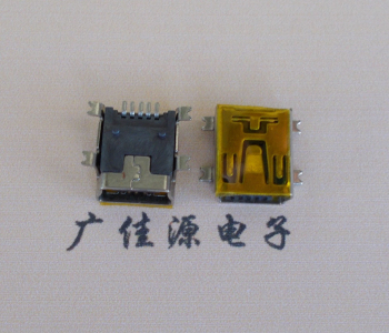衢州MINI USB 5P 接口 母座 全贴带麦拉 高9.6带0.9柱子