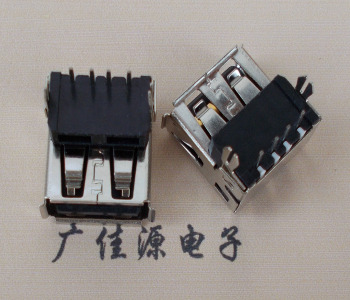 衢州USB插座 90度AF单层正向垫高9.3 DIP鱼叉脚