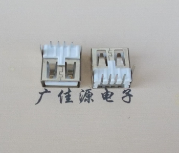 衢州 USB2.0 AF 90度 直插脚 无后盖 平口铜壳
