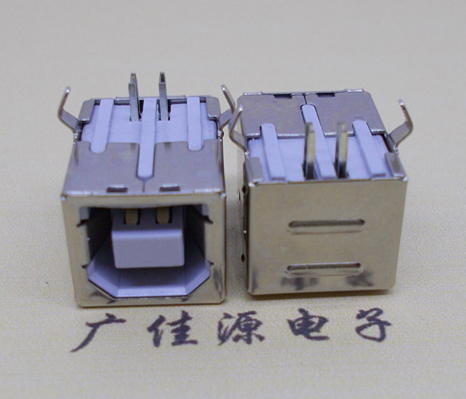 衢州USB BF90度母座 打印机接口 卧式插板DIP白胶
