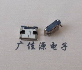 衢州Micro usb 5pin接口 插板7.2mm脚距 无柱无焊盘镀镍