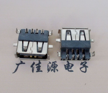 衢州AF USB母座90度 DIP沉板3.9/4.9 耐高温有卷边