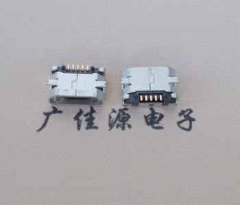 衢州Micro USB平口全贴板 鱼叉脚5.0长带定位柱加焊盘