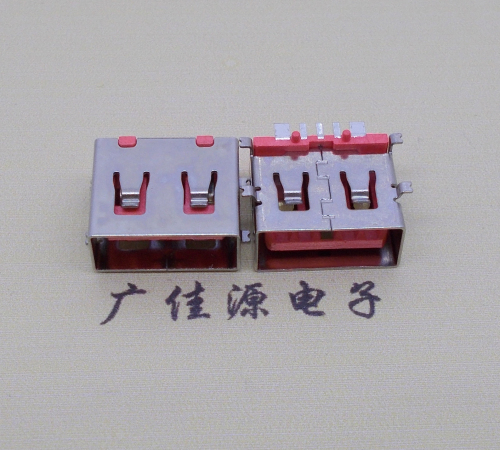 衢州全贴片USB AF 5P大电流母座,接地线功能胶芯6.5MM