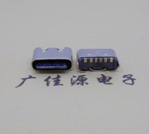 衢州Type-C6p母座接口短体立贴5.0mm