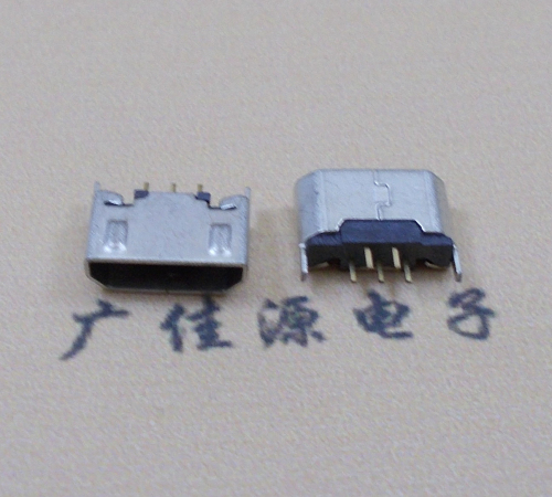 衢州迈克USB 180度母座5p直插带地脚1.5端子直口