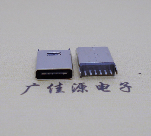 衢州直立式插板Type-C6p母座连接器高H=10.0mm