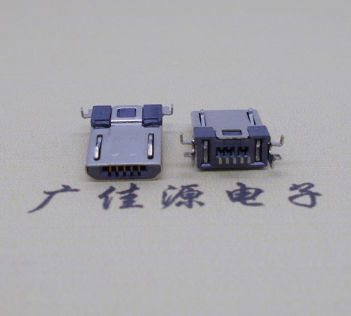 衢州Micro usb焊板式公头贴片SMT款无弹超薄