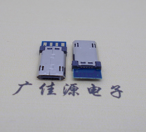 衢州迈克micro usb 正反插公头带PCB板四个焊点