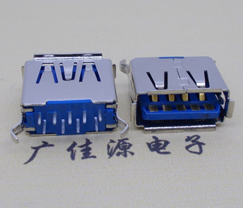 衢州USB3.0连接器接口.弯脚180度插座11.5直插卷边