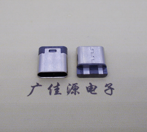 衢州电源椭圆形USB接口.type c2p焊线母座.充电尾部2点焊接详解