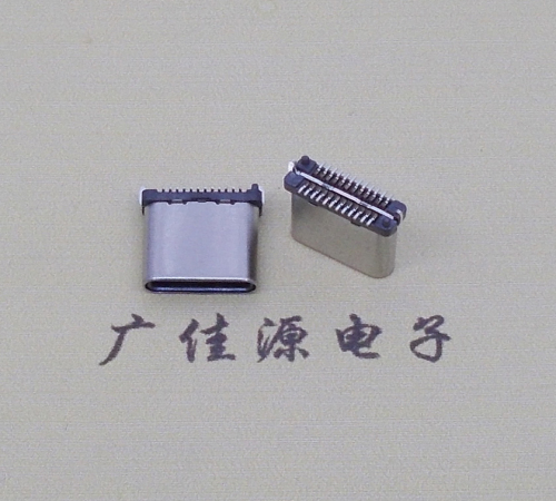 衢州USB TYPE-C接口短体24P公头立式贴板高度H=8.0mm 高速数据传输快充电款