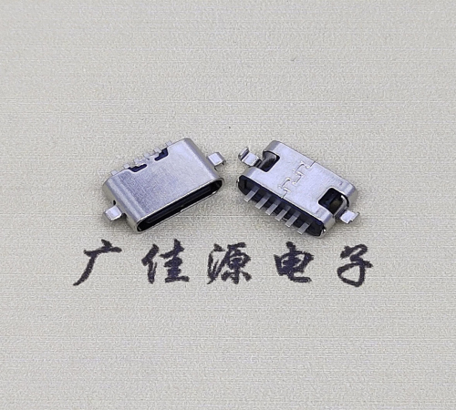 衢州type c6p母座接口 沉板0.8mm 两脚插板引脚定义  