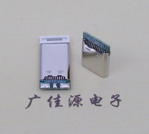 衢州USB TYPE-C24P公头带PCB板三个焊点 外壳拉伸式单充电款